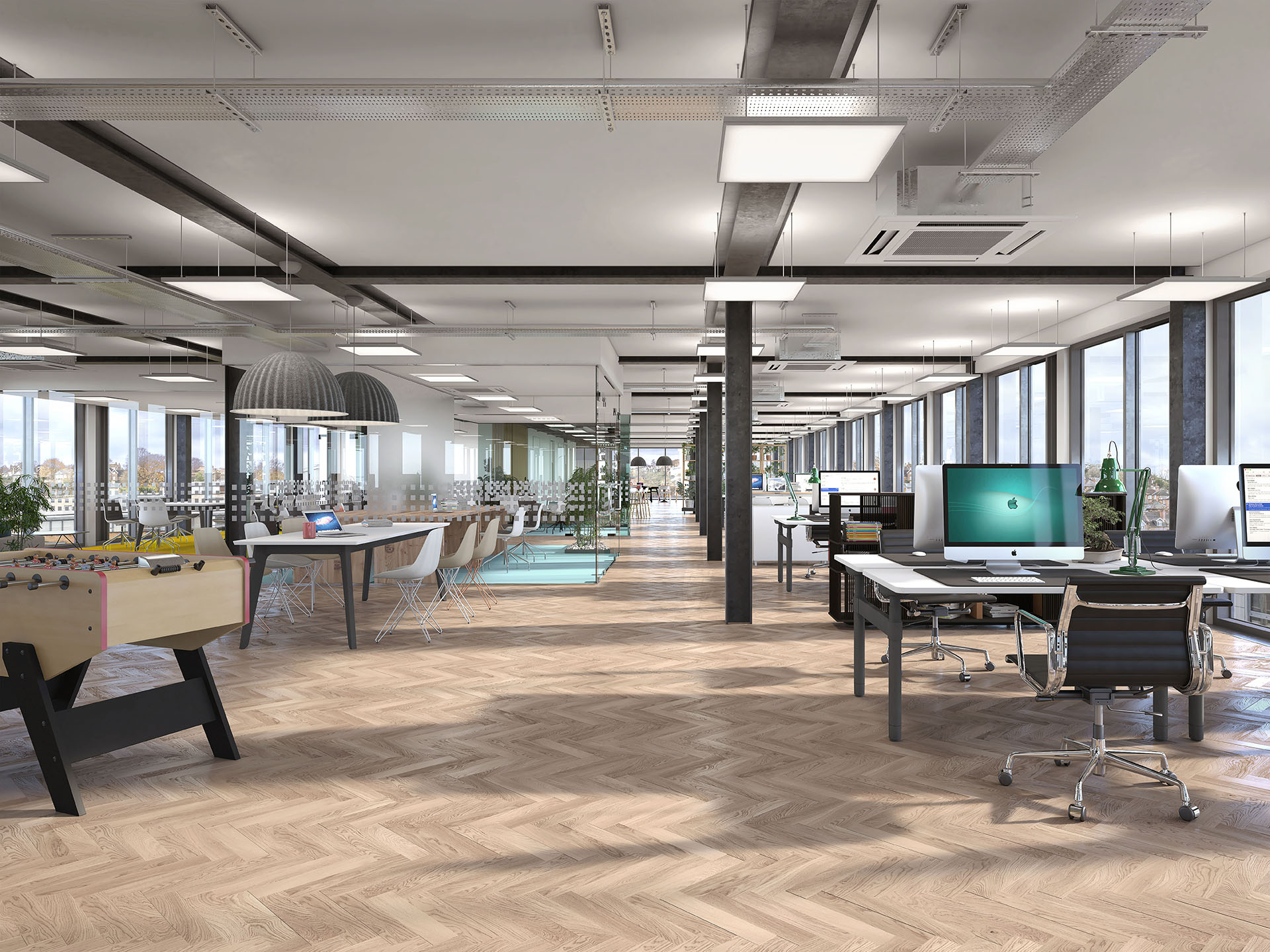 Connaught House Office 255 High Street Creative Office workplace exposed services wellbeing proptech lighting