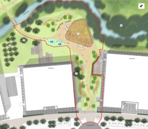 uxbridge pavilion site plan map business park