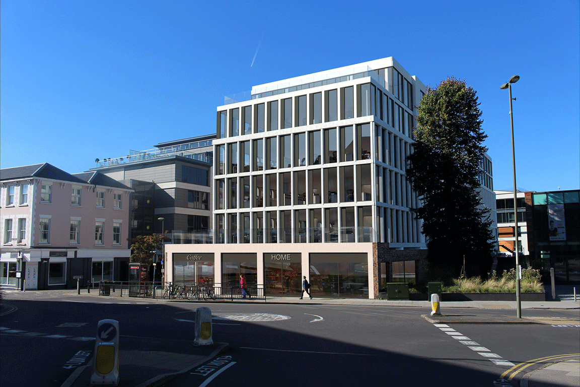 Connaught House CGI - Commercial Office Design in Guildford