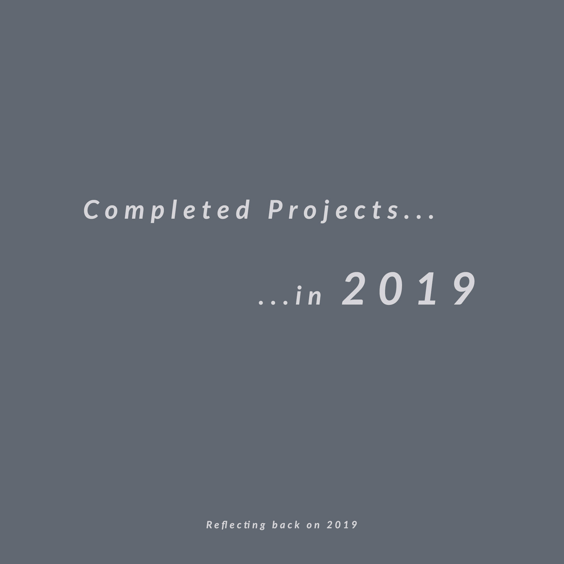 Completed Projects 2019 dn-a architecture